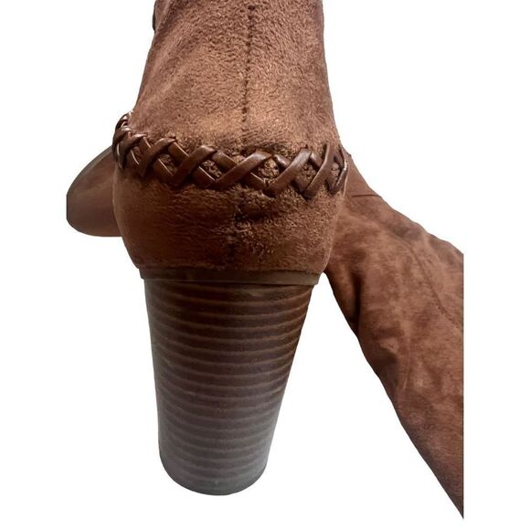 Ana Lendy Memory Foam Faux Suede Heeled Boots Sz 9.5 - Picture 3 of 8